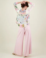 Me369 Ariel Wide Leg Linen Pants Pink