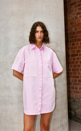 Kinny Freya Dress, Blush Denim