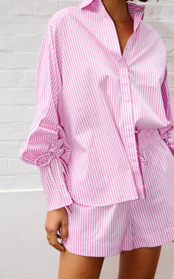 Kinny Ashton Shirt, Pink Stripe