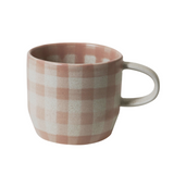 Robert Gordon Mug 'Cat's Pyjamas' Mug, Soft Terracotta Check