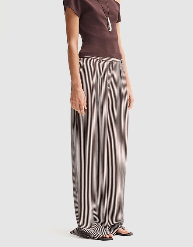 Elka Jamie Stripe Pants, Brown
