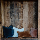 Eadie Lifestyle Evelyn Velvet Cushion, Nutmeg