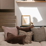 Eadie Evelyn Velvet Cushion, Mink