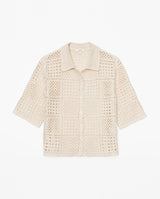 Yerse Crochet Cardigan Ecru