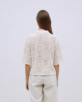 Yerse Crochet Cardigan Ecru