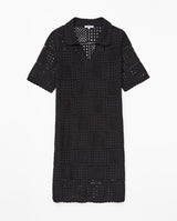 Yerse Crochet Dress Black