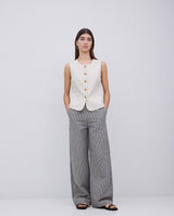 Yerse Stripe Straight Trousers
