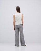 Yerse Stripe Straight Trousers