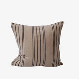 Eadie Gramercy Cushion, Natural/Black/White Stripe