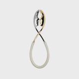 Bugatti Kiss Salad Tongs, White/Gold
