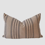 Eadie Gramercy Cushion, Natural/Black/White Stripe