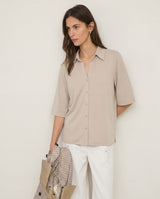 Yerse Flowy Shirt, Natural