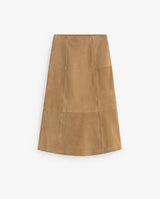 Yerse Suede Midi Skirt, Camel