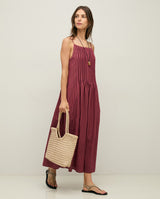 Yerse Striped Midi Dress