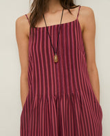 Yerse Striped Midi Dress