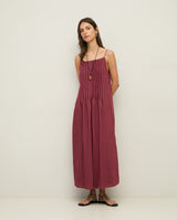 Yerse Striped Midi Dress