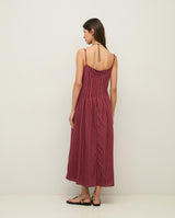 Yerse Striped Midi Dress