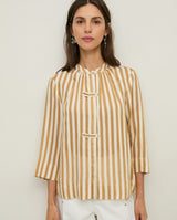 Yerse Stripe Shirt, Camel