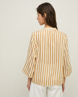 Yerse Stripe Shirt, Camel