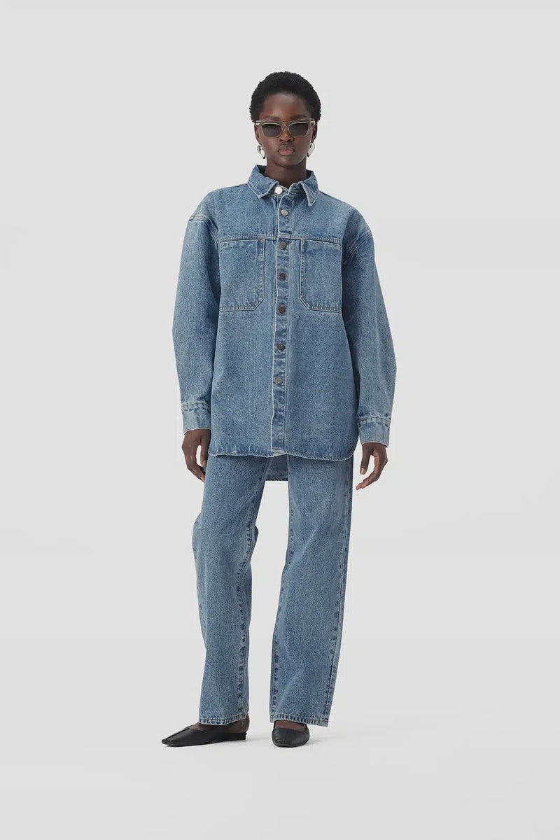 Elka Collective Odin Denim Shirt, Trinity blue