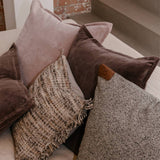 Eadie Evelyn Velvet Cushion, Mink