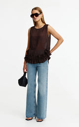 Kinney Lola Top, Chocolate