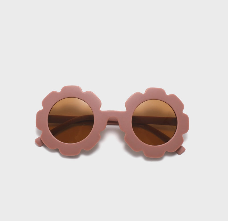 Baby and Toddler Flower Sunglasses Mauve