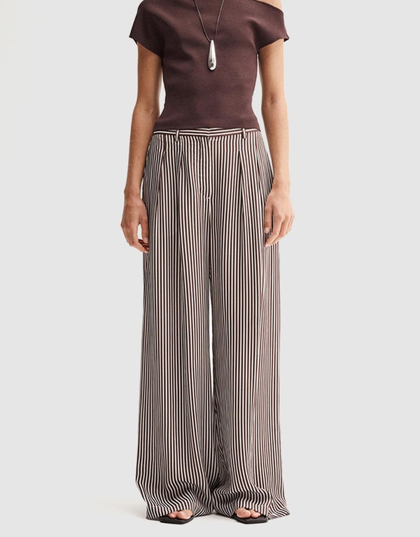 Elka Jamie Stripe Pants, Brown