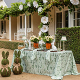 Bunnies at Brunch Pistachio Table Cloth