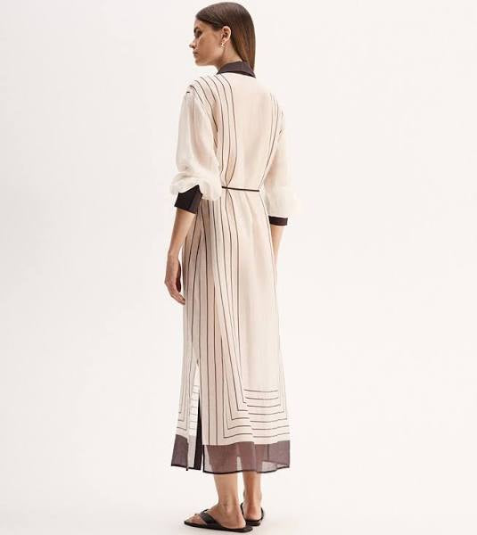 Elka Collective Havana Maxi Dress, Chocolate Stripe