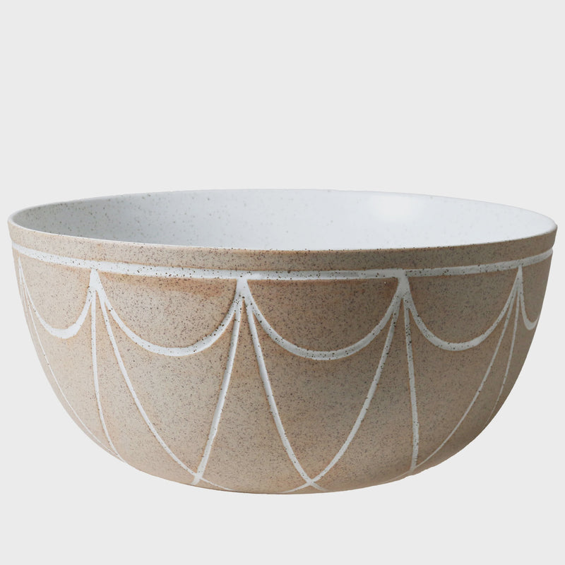Entertainer Large Bowl, Natural Etching