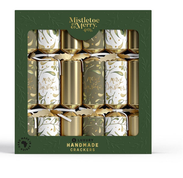 Gold Sage & Mistletoe Christmas Crackers