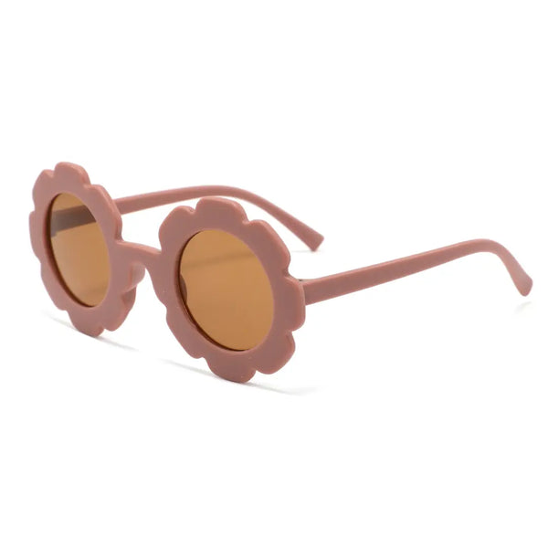 Baby and Toddler Flower Sunglasses Mauve