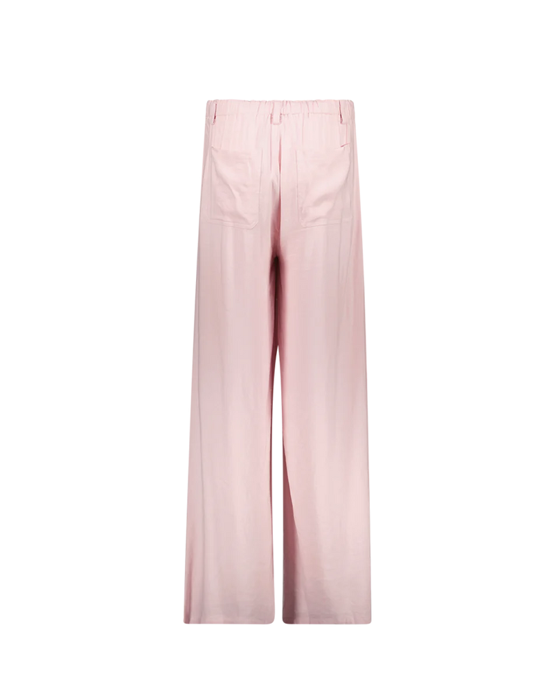 Me369 Ariel Wide Leg Linen Pants Pink