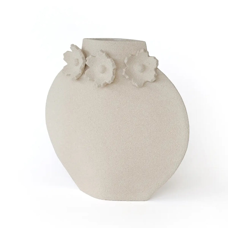 Ceramic Summer Vase 'Sculptural Flowers'