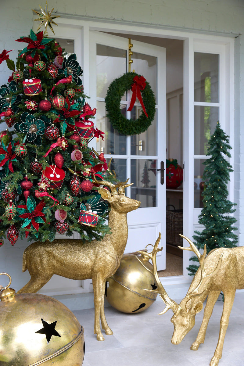 Gold Etched Standing Reindeer