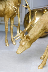 Gold Etched Standing Reindeer
