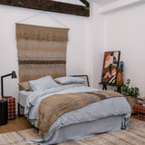 French Linen Duvet Cover, Soft Blue