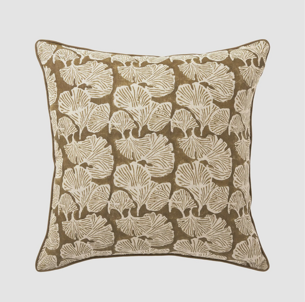 Ginkgo Khaki Cushion 50x50cm