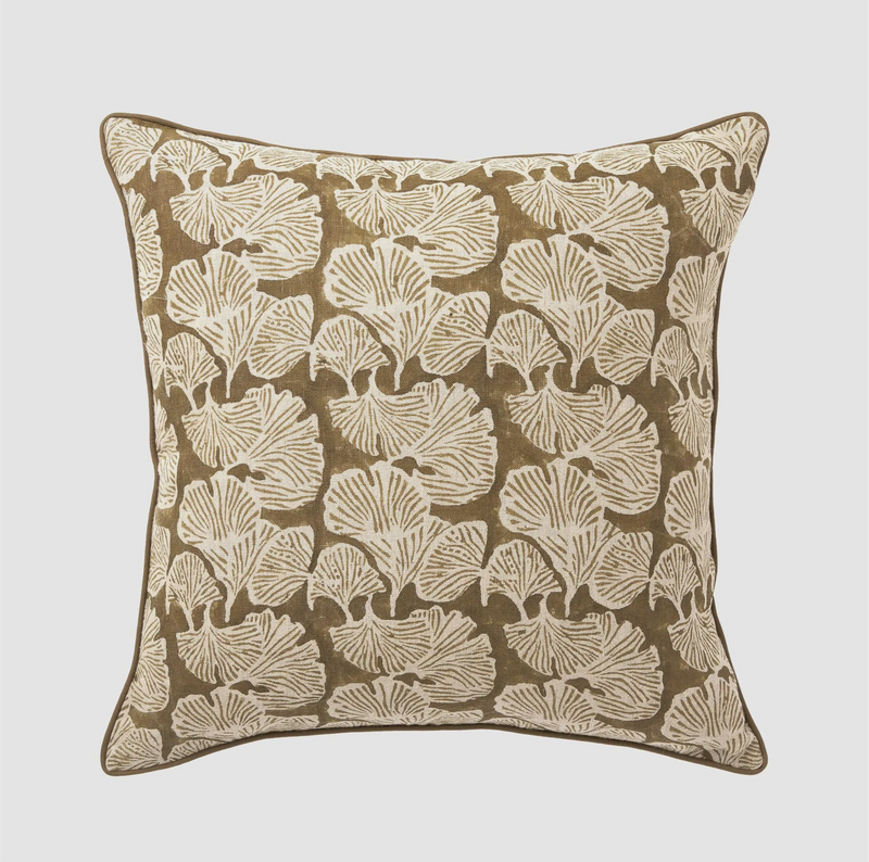 Ginkgo Khaki Cushion 50x50cm