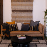 Eadie Gramercy Cushion, Midnight/Mustard/White
