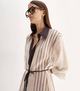 Elka Collective Havana Maxi Dress, Chocolate Stripe