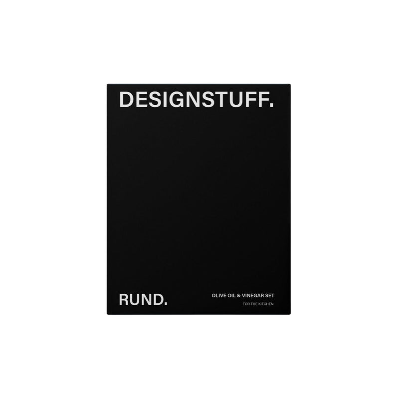 Rund Oil & Vinegar Bottle Set, Black