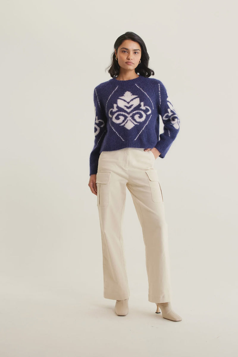 Alessandra Bleecker Sweater, Navy