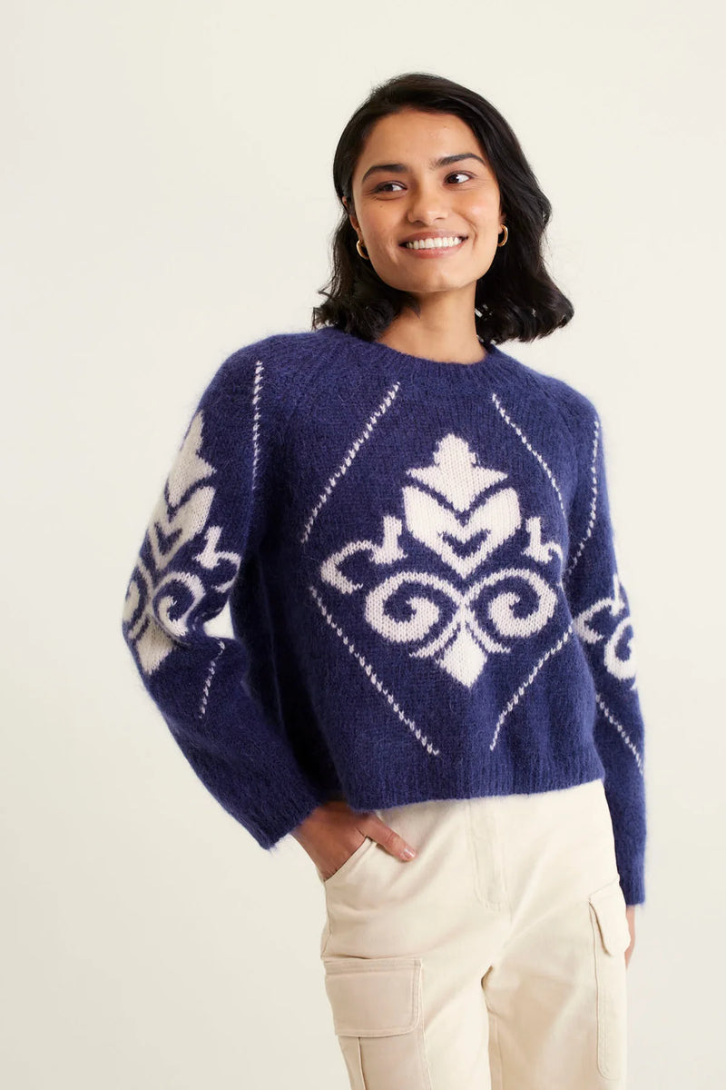 Alessandra Bleecker Sweater, Navy