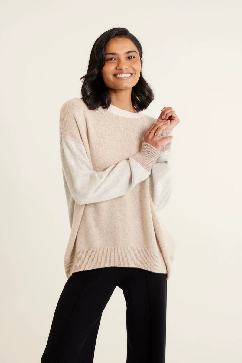 Alessandra Hudson Sweater, Biscuit