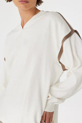 Arcaa Eden Long Sleeve Tee, Cream & Espresso
