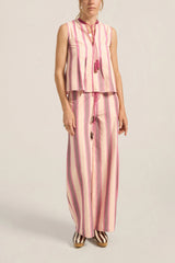 Ilio Nema Tzimi Top, Pink Mykonos Stripe