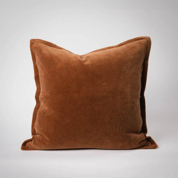 Eadie Lifestyle Evelyn Velvet Cushion, Nutmeg