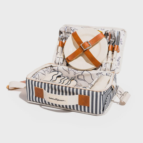 Business & Pleasure Picnic Set, Navy Stripe